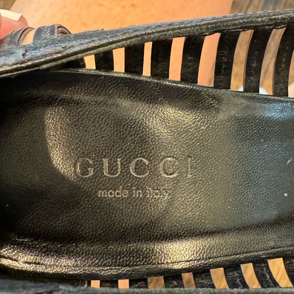 Gucci designer Black and Nude Leather pumps size 7 1/2 - Picture 5 of 6